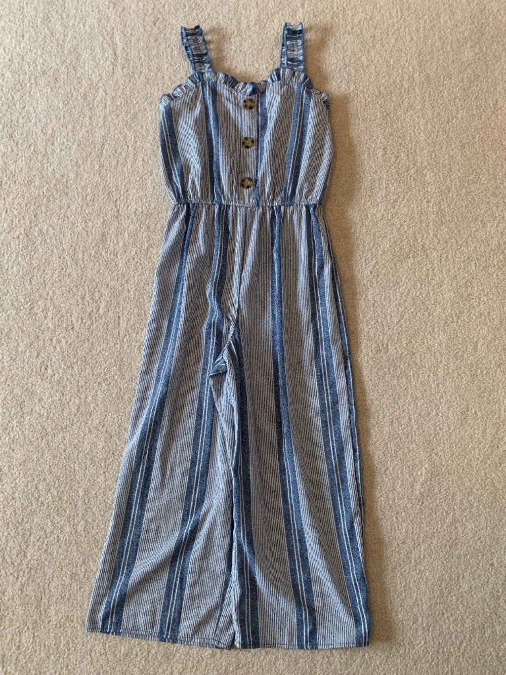 Lily Bleu Navy and White Striped Wide-Leg Jumpsuit